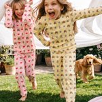 Personalized Face Photo Hearts Lips Multicolor Soft Long Sleeve Pajama Matching Set Christmas Birthday Gift for Family Kids Men Women