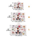 Personalised Cartoon Character Sewing Woman Soft Throw Hooded Blanket with Name Daily Use Birthday Gift for Sewing Knitting Lovers