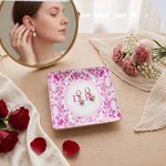 Personalized Exquisite Toile De Jouy Style Jewellery Dish with Initials and Date Anniversary Engagement Wedding Gift for Couple