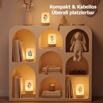 Personalisiertes Geburtsblumen Nachtlicht mit Namen | Touch-Steuerung | 15h Akku | Schlafzimmerdeko | Geburtstag Geschenk für Familie Freunde & Kinder