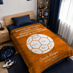 Personalized Handball Coach Glitter Design Soft Throw Blanket with 1-16 Names and Text Home Decor End-Of-Season Appreciation Gift for Coach