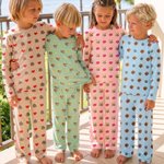 Personalized Face Photo Hearts Lips Multicolor Soft Long Sleeve Pajama Matching Set Christmas Birthday Gift for Family Kids Men Women