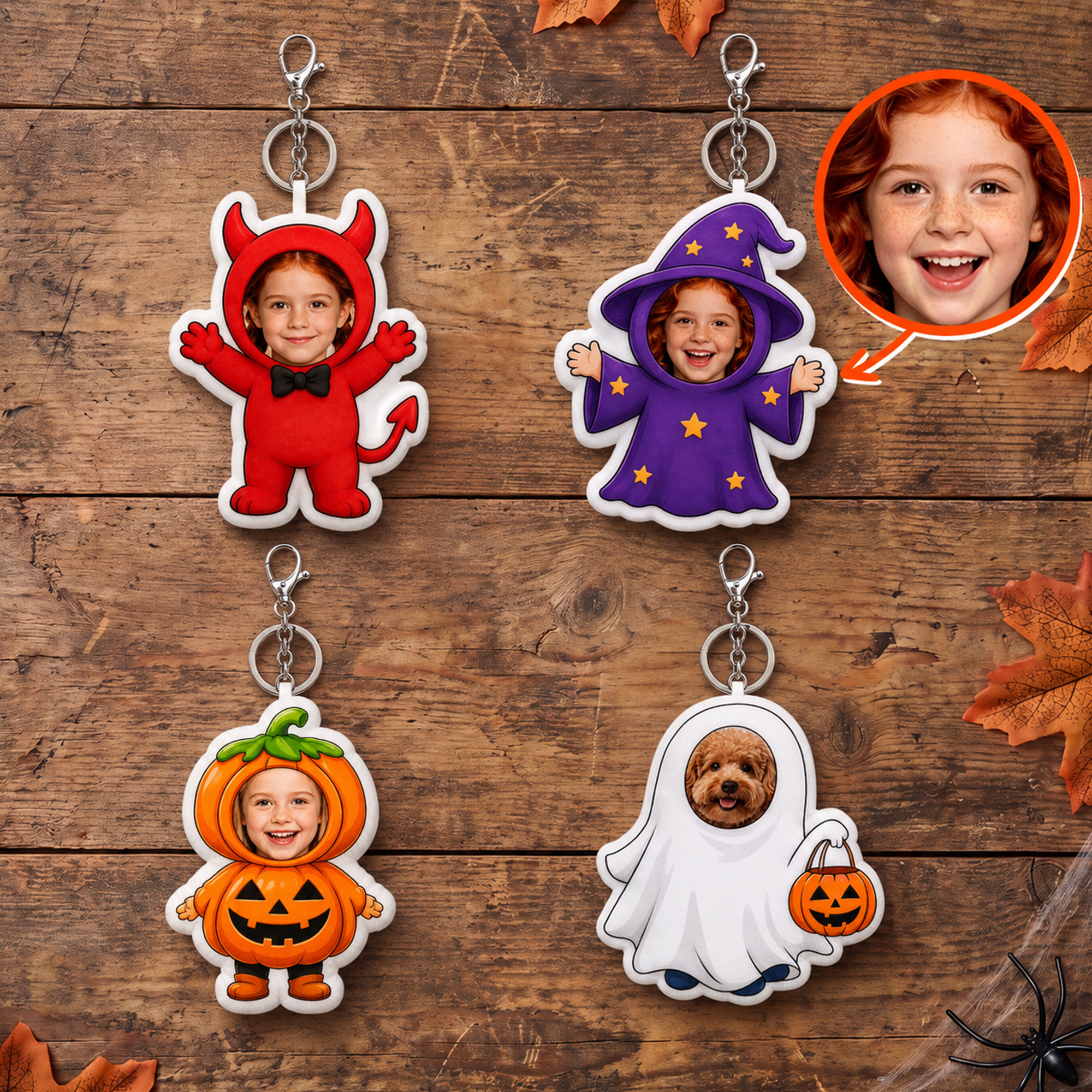 Callie Individuell gestalteter Halloween-Schlüsselanhänger mit lustiger unisex