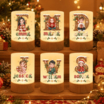 Personalized 3D-Effect Artwork Cartoon Character Dimmable Touch Control LED Night Light with Name Bedroom Decor Christmas Gift for Children