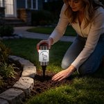 Personalized Exquisite Pigeon Butterfly Floral Solar Garden Light with Name and Text Cemetery Garden Memorial Gift for Bereaved Families 6