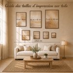 Tableau sur toile personnalisé avec photo et nom - Effet peinture à l'huile et style graffiti - Cadeau emménagement et anniversaire pour famille
