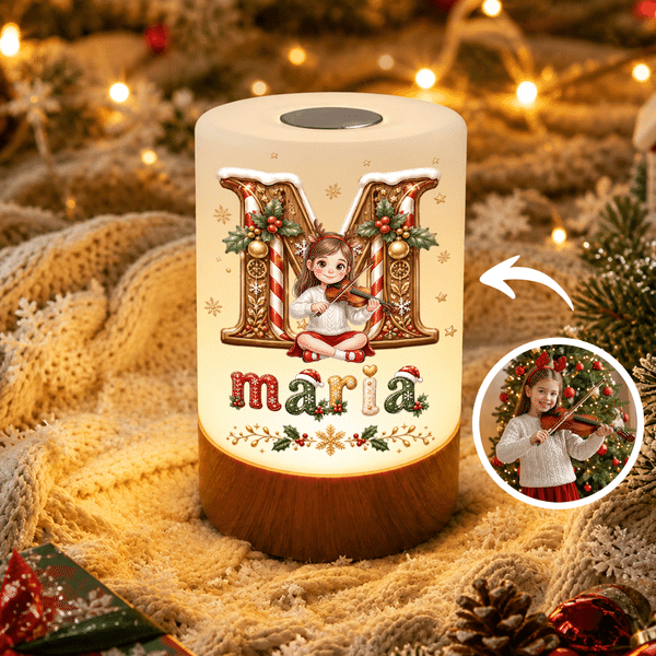 Personalized 3D-Effect Artwork Cartoon Character Dimmable Touch Control LED Night Light with Name Bedroom Decor Christmas Gift for Children