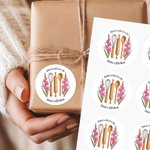 Personalised Birth Flower Baking Tools Design Waterproof Stickers Labels with Text Gift Decor Christmas Party Gift for Friends Family