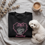 T-shirt, sweat-shirt ou sweat à capuche personnalisé, multicolore, brodé d’une photo de chien ou de chat, avec un portrait, un nœud en forme de cœur et le nom de l’animal ; cadeau d’anniversaire ou en 2