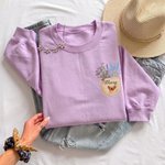 Personalised Multicolour Birth Flower Pocket Soft T-shirt Sweatshirt Hoodie with Name Daily Wear Birthday Gift for Woman