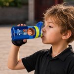 Personalisierte Niedliche Cartoon-Charakter 475 ml Kinder Wasserflasche mit Namen Strohhalm Geburtstag Schulanfang Geschenk für Jungen Mädchen