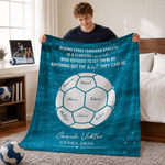Personalized Handball Coach Glitter Design Soft Throw Blanket with 1-16 Names and Text Home Decor End-Of-Season Appreciation Gift for Coach