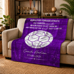 Personalized Handball Coach Glitter Design Soft Throw Blanket with 1-16 Names and Text Home Decor End-Of-Season Appreciation Gift for Coach