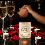 Personalized Eucalyptus Leaves Candle Holder with LED Candle and Text Table Decor Birthday Anniversary Gift for Friends Family Lovers