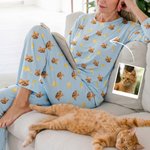 Personalized Face Photo Hearts Lips Multicolor Soft Long Sleeve Pajama Matching Set Christmas Birthday Gift for Family Kids Men Women