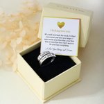 Personalized I Fucking Love You Sterling Silver Open Ring with Engraved Text and Card Dainty Jewelry Birthday Anniversary Gift for Couple