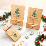 Personalised Christmas Tree Mahjong Love Heart Phone Holder with Name Year and Text Daily Use Birthday Christmas Gift for Family Mahjong Lover