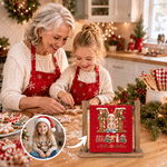 Personalised Photo Christmas Theme Design 100% Cotton Red Table Napkin with Name Table Decor Christmas Gift for Family Friend