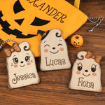 Personalised Cute Ghost Design Wooden Block Ornament with Name Vintage Halloween Indoor Decor Housewarming Gift for Family Friends 4
