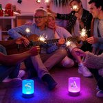 Personalised Birth Flower Pearl Effect Initial Dimmable Touch Control Rechargeable Night Light with Name Birthday Housewarming Gift for Family Friends