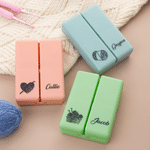 Personalised Small Parts Foldable Knitting Storage Case Portable Compartment  with Name Travel Accessory Gift for Knitting Lovers Crafters