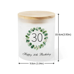 Personalized Eucalyptus Leaves Candle Holder with LED Candle and Text Table Decor Birthday Anniversary Gift for Friends Family Lovers