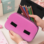 Personalised Magical Cartoon Baby Dragon Birthstone Double-Layer Large Capacity Pencil Case with Name Birthday Back to School Gift for Kids