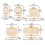Personalized Engraved Line Wolf Owl Ship Pattern Wooden Backstrap Weaving Loom Set with Text Birthday DIY Gift for Knitting Lovers Beginners