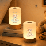 Lampada da notte personalizzata con versetto cristiano sull'agnello, ricaricabile, con comando touch e nome; decorazione per la cameretta, regalo di compleanno per bambini, cristiani e amici