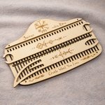 Personalized Engraved Line Wolf Owl Ship Pattern Wooden Backstrap Weaving Loom Set with Text Birthday DIY Gift for Knitting Lovers Beginners