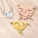 Casse-tête exquis personnalisé 2-8 pièces avec noms gravés Anniversaire Fête des mères Cadeau pour la famille Amis Couples
