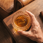 Personalised Golf Ball Whisky Glass with Name and Monogram Home Decor Golf Club Birthday Gift for Men Dads Groomsmen Golf Lovers