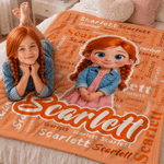 Manta suave multicolor personalizada con diseño de personajes en estilo 3D y foto, con nombre; decoración para el hogar; regalo de cumpleaños para la familia, niños y niñas