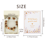 Personalized Highland Cow Beaded Bracelet Gift Box Card Set with Name and Text Birthday Anniversary Gift for Women Highland Cow Lovers