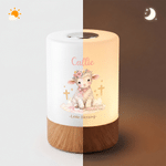Lampada da notte personalizzata con versetto cristiano sull'agnello, ricaricabile, con comando touch e nome; decorazione per la cameretta, regalo di compleanno per bambini, cristiani e amici