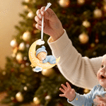 Décoration de Noël personnalisée en acrylique à suspendre « Premier Noël de bébé » avec prénom – Décoration pour sapin de Noël – Cadeau pour les nouveau-nés et les nouveaux parents