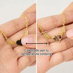 Pulsera personalizada con foto termosensible y alas de ángel en corazón con texto grabado regalo conmemorativo para mujeres y amantes de las mascotas