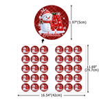 Personalised Cute Snowman Initial Waterproof Stickers with Name Christmas Party Gift for Family Kids