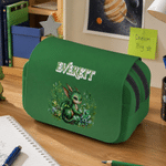 Personalised Magical Cartoon Baby Dragon Birthstone Double-Layer Large Capacity Pencil Case with Name Birthday Back to School Gift for Kids