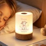 Lampada da notte personalizzata con versetto cristiano sull'agnello, ricaricabile, con comando touch e nome; decorazione per la cameretta, regalo di compleanno per bambini, cristiani e amici