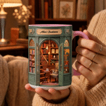 Personalized 3D-Effect Artwork Bookstore 11 oz 15 oz Ceramic Coffee Mug with Text Daily Drinking Birthday Gift for Book Lovers Bookworms