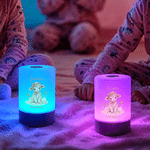 Lampada da notte personalizzata con versetto cristiano sull'agnello, ricaricabile, con comando touch e nome; decorazione per la cameretta, regalo di compleanno per bambini, cristiani e amici