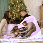 Personalized Multicolour 3D-Effect Artwork Cartoon Character Photo Soft Throw Blanket with Text Home Decor Birthday Gift for Family Friends