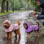 Mantellina impermeabile per cani personalizzata, con simpatica impronta di zampa e nome - Regalo di compleanno per padroni e amanti di animali