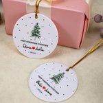 Personalised Pine Tree First Christmas Ceramic Christmas Ornament with Name and Year Tree Decor Christmas Gift for Couples Newlyweds