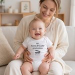Body personalizzato per neonati con motivo cinematografico, 100% cotone, a maniche corte o lunghe, con nome: regalo per baby shower o compleanno, per neonati e neogenitori