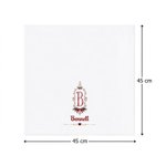 Personalisierte Weihnachtsserviette im Retro-Design | mit Namen & Initiale | 100% Baumwolle | Weihnachten Geschenk für Familie & Freunde