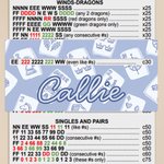 Personalisierter, farbenfroher Mahjong-Leser mit Blumenmotiv und Monogramm – Namensspiel – Geschenk für Mahjong-Fans
