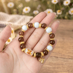 Personalized Highland Cow Beaded Bracelet Gift Box Card Set with Name and Text Birthday Anniversary Gift for Women Highland Cow Lovers