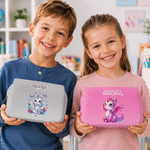 Personalised Magical Cartoon Baby Dragon Birthstone Double-Layer Large Capacity Pencil Case with Name Birthday Back to School Gift for Kids